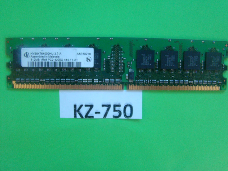 Qimonda HYS64T64000HU-3.7-A' 2x512 MB DDR2-RAM 1Rx8 PC2-4200U Non-Ecc #Kz-750 - Image 2 of 2