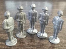 Vintage set of Soviet tin soldiers figurines USSR set of 5 pcs.