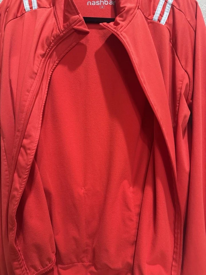 Nashbar Cycling Jacket Red Reflective Full Zip Long Sleeve Bike Jersey Size M - Image 4 of 4