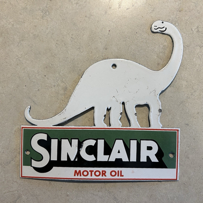 #ad Sinclair Esso Jahns Lot of 4 Metal Advertising Signs Gas amp; Oil Porcelain $120.00