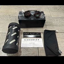 Oakley Men's Round Sunglasses Polarized Brown Lenses Black Plastic Frame