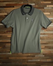 Psycho Bunny Men's Polo Shirt Size 6 Large Olive Green Pima Cotton Pique Logo