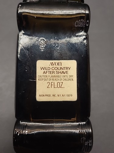 Avon Ferrari 53 2 oz Wild Country After Shave Brown Glass W/ Some Still In It - Picture 3 of 5
