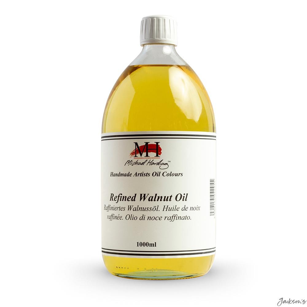 Michael Harding Refined Walnut Oil 1L Oil Paint Thinner And Binder Medium
