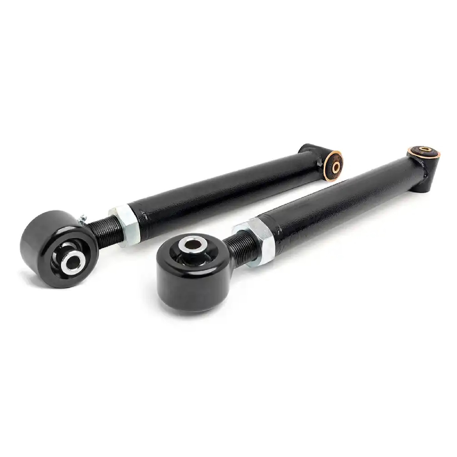 Rough Country Rear Lower Black Steel X-Flex Control Arms for Jeep Wrangler JK