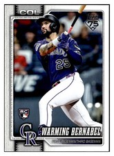 Warming Bernabel 2026 Topps Rookie RC #55 Colorado Rockies Baseball *351