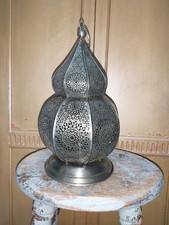 HANDMADE INDIAN BULB SHAPE LANTERN - 31cm TALL