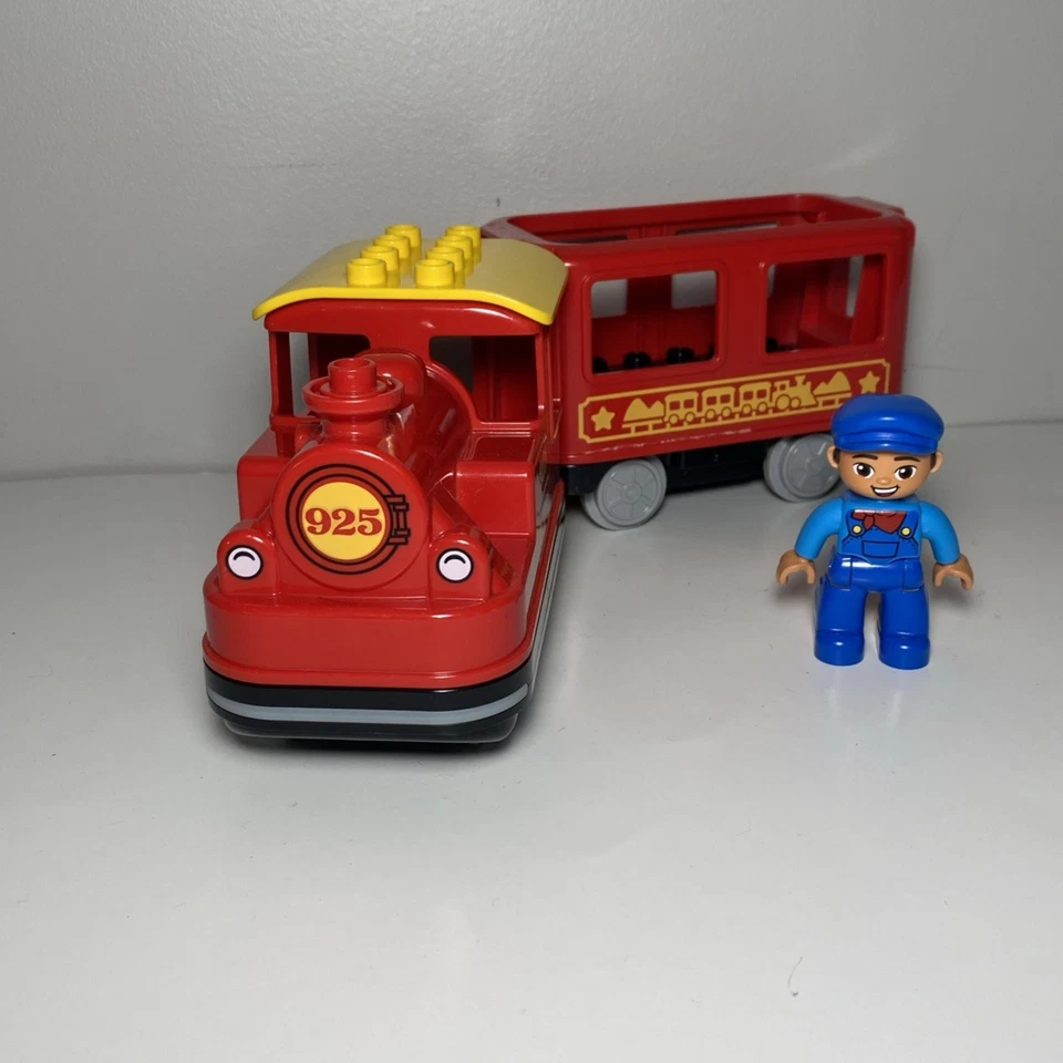 LEGO Duplo 10874 #925 Motorized Red Locomotive Train with Passenger Car & Figure - Image 2 of 4