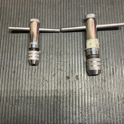 Thread Tap Ratcheting T Handle Drivers  #4-1/4  &  1/4 -9/16  Lock & Reversible