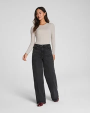 SPANXsmooth Jersey Crewneck Long Sleeve Top, Bone