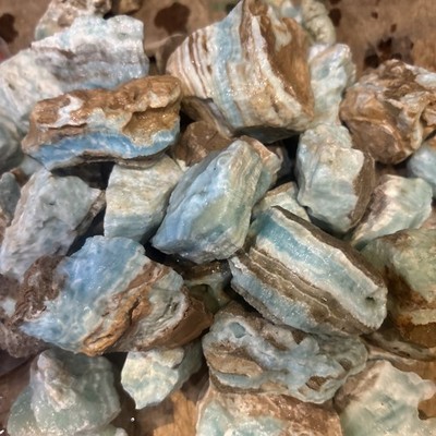 1 Pound Hand Picked Blue Aragonite Cutting Rough