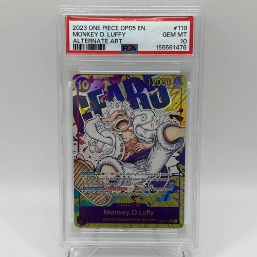 2023 ONE PIECE OP05-AWAKENING OF THE NEW ERA ALT ART #119 MONKEY D. LUFFY PSA 10