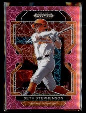 2022 Panini Prizm Draft Picks #PDP207 Seth Stephenson Neon Pink Velocity