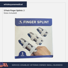 3 Pack- Finger Splints 3 Sizes included 