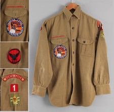 Vintage Boy Scouts of America Uniform Shirt, 1939 NY Worlds Fair Patch