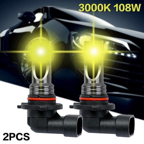Vivid Golden Yellow 9006 HB4 LED Fog Light Bulb 3000K 108W 20000LM Pack of 2 - Picture 8 of 12