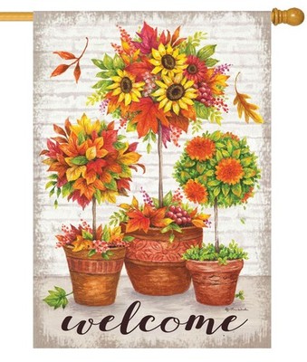 Fall Topiary House Flag
