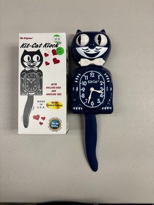 KIT-CAT KLOCK BLUE CLOCK LIMITED EDITION MJ