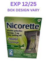 NICORETTE® Mini Lozzenge 2mg – MINT – 81 Count SEE PIC FOR DATE