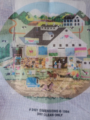 1994 Dimensions Needlepoint Kit 2421 Peppercricket Antiques Charles Wysocki - Picture 2 of 5