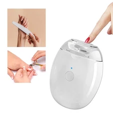 2 IN1 Electric Nail Clipper Cutter With LED Light Automatic Nail For Baby Adult