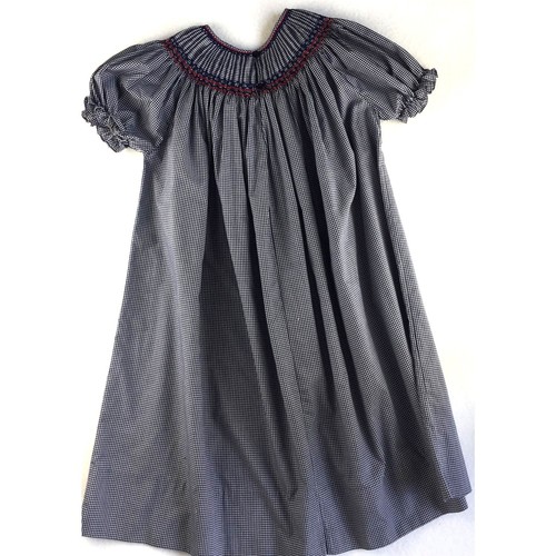 Rosalina girls gingham smocked football bishop dress size 8 - Picture 6 of 7