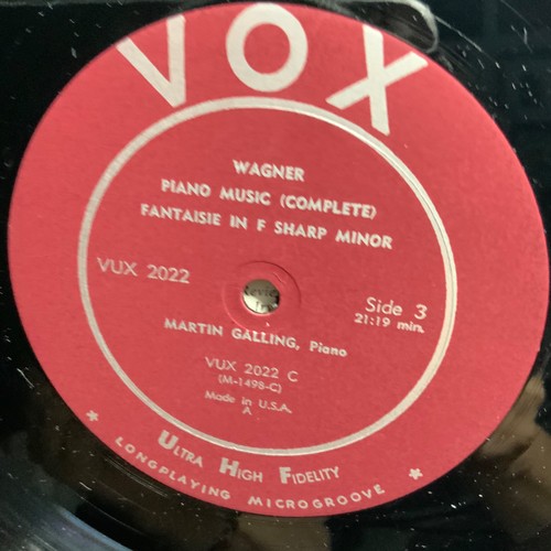 WAGNER-PIANO MUSIC-COMPLETE-GALLING-ORIGINALVOX RECORDS 2-LP VINYL BOX SET-USED - Picture 7 of 7
