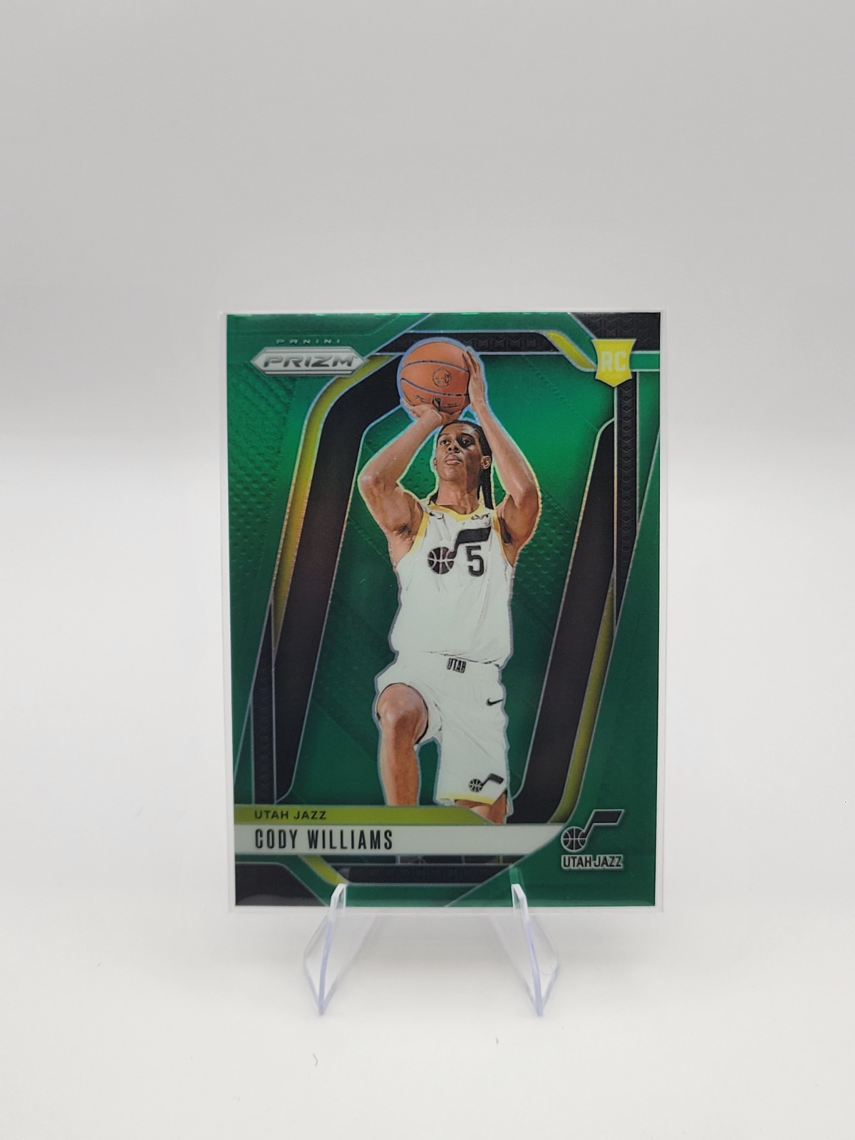2024-25 Panini Prizm Cody Williams RC #232 Green Utah Jazz