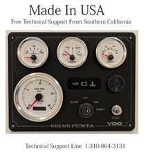 Volvo Penta Advanced Marine Panel w/ 4 Premier Gauges (MADE IN USA)