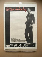 STEVE HARLEY ROLL THE DICE (C) POSTER SIZED original music press advert from 197