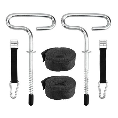 TOSRWGLL 24260 Deluxe Shelter Tie Down Kit Fit for Eskimo Tent, Ice black