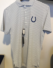 johnnie-O Performance Mesh Polo - Stetsons Black Stripe Size S Indy Colts