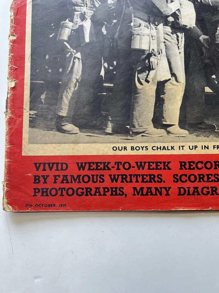 1939 WW2 THE WAR WEEKLY **Rare First Edition** MAGAZINE Photos No. 1 10/27/39 - Image 2 of 4