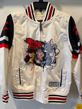 Southpole Tom and Jerry Kids Bomber Jacket Full Zip 4T White/Black/Red