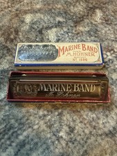 Pre-War 1930s Hohner Marine Band 1896 Harmonica Key C A440 w/ Original Box