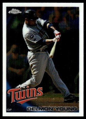 Delmon Young 2010 Topps Chrome #117 Twins MLB READ FREE SHIPPING AutographDen