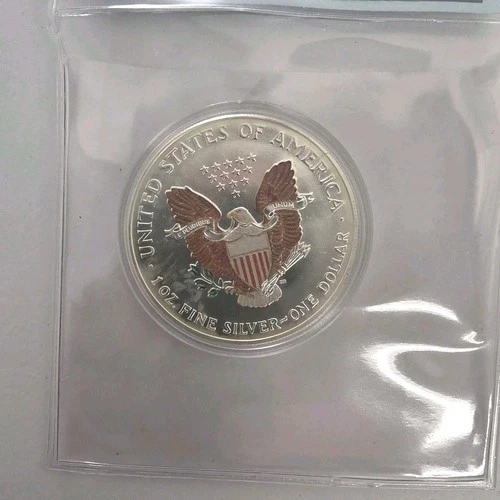 1999 Colorized American Silver Eagle 1 oz .999 Fine Silver Dollar New York Mint