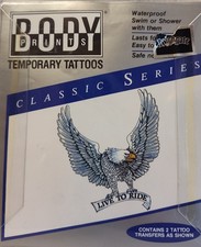 Realistic Temporary Tattoo Motorcycle Biker Eagle Live 2 Ride Highgate England I