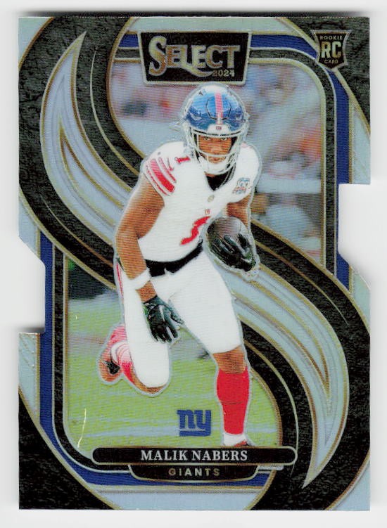 2024 Panini Select #116 Malik Nabers Silver Prizm Die Cut