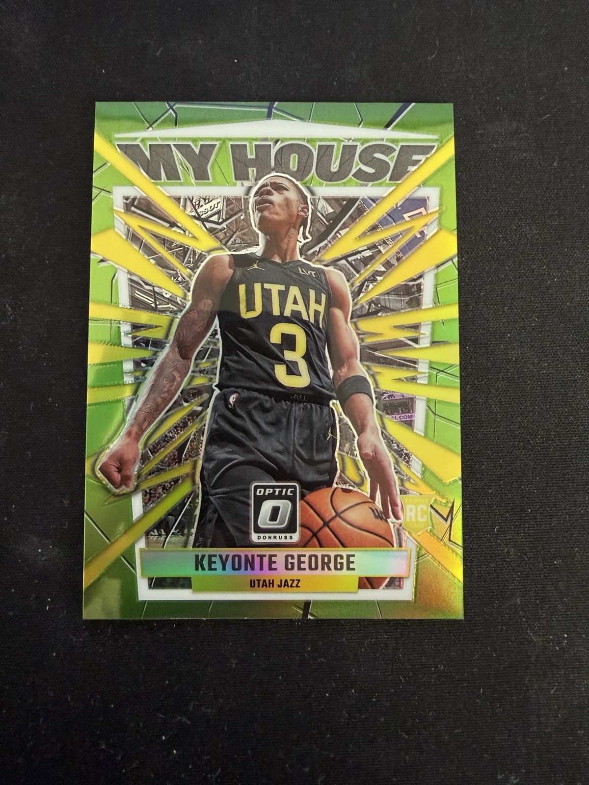 2023-24 Panini Donruss Optic My House Keyonte George #4 Lime Green Prizm /149 RC