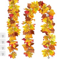 Herbst Girlande KüNstliche AhornbläTter 174Cm Deko FüR Drinnen Und DraußEn 2