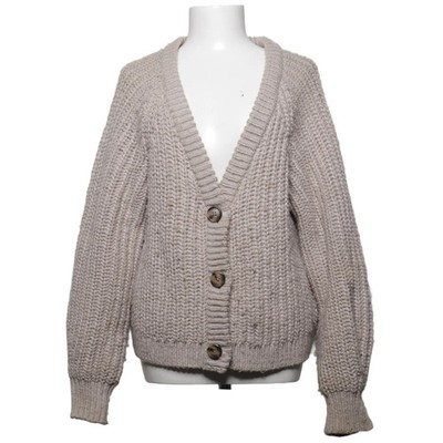 H&M, Strickjacke, Damen, Größe: XL, Beige, Polyester/Wolle, Einfarbig #VAB