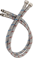 24-Inch Long Bathroom Kitchen Faucet Connector Braided Supply Hose 3/8-Inch Stai
