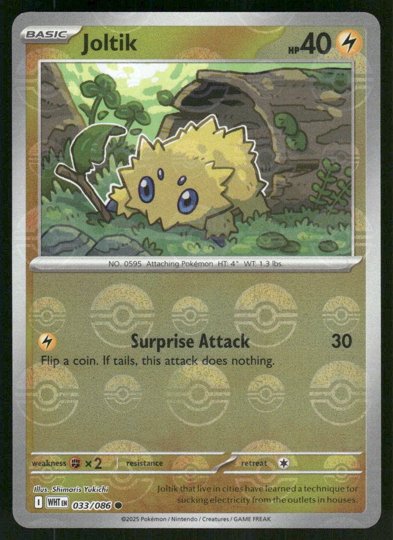 Joltik (Poke Ball Pattern) 033/086 Common Holo NM Pokemon SV: White Flare
