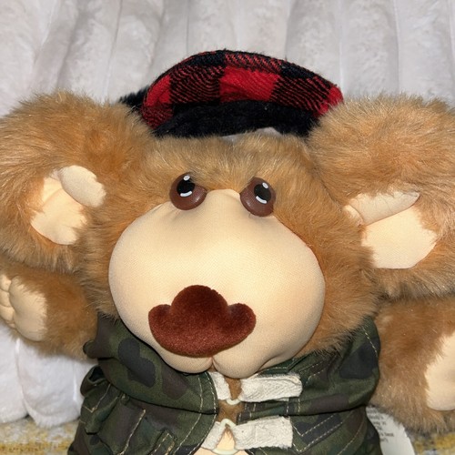 Vtg Xavier Roberts Furskins 14” Plush Bear Camo Clothes J Livingston Clayton EUC - Picture 2 of 7