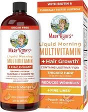 MaryRuth's Liquid Multivitamin+Hair Growth | Biotin 10000mcg Mango, 30 fl oz