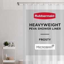 Frosty Shower Curtain Liner, Waterproof Heavyweight PEVA Shower Liner for