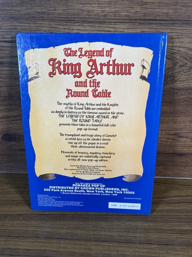The Legend of King Arthur and the Round Table Pop-Up Book Vintage 1987 Bonanza - Foto 2 di 3