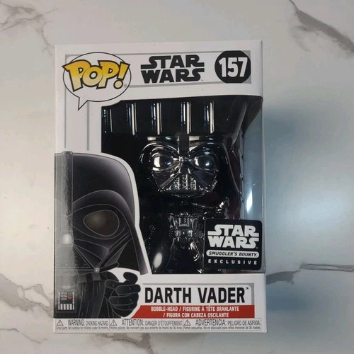 Funko Pop! Star Wars Darth Vader Black Chrome #157 Smuggler's Bounty Exclusive