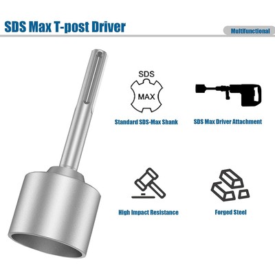 2.56 Inch SDS MAX T Post Driver Attachment Ground Rod Hammer | eBay